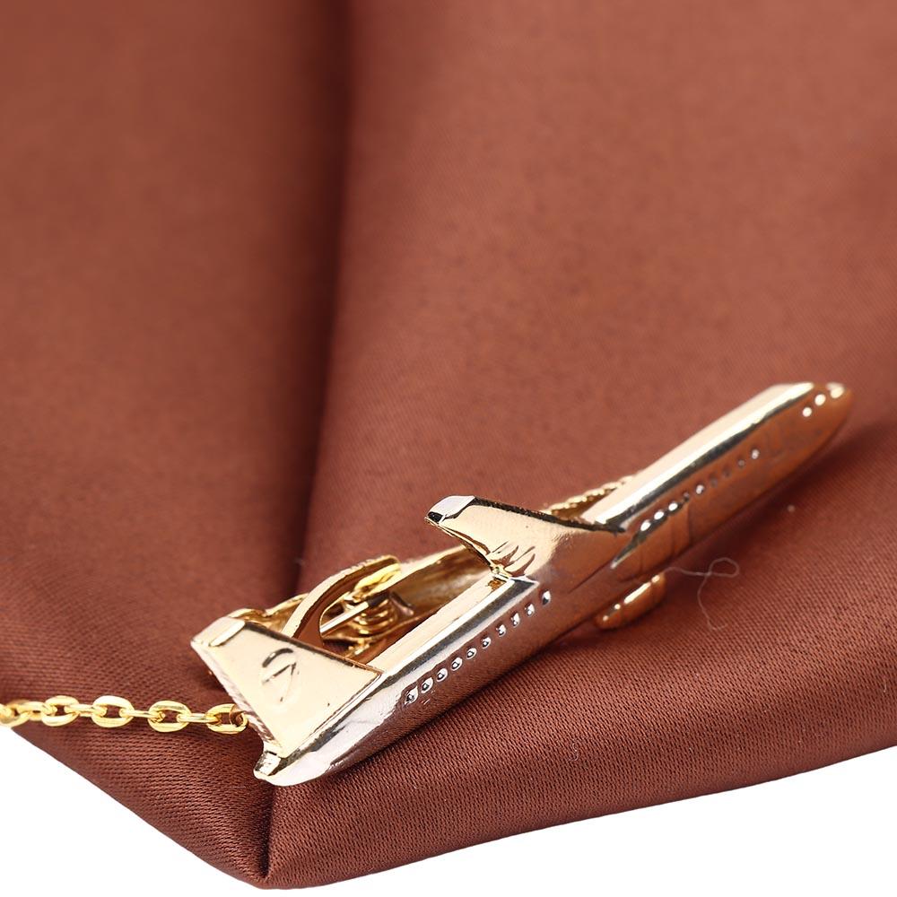 Wedding Gifts Airplane Shape Jewelry Metal Shirt Tie Pin Necktie Clip Aircraft Clips Men Tie Clip