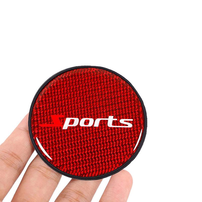 2pcs Carbon Fiber Car Decoration Coaster Universal Car Cup Holder Pad Car Water Cup Slot Non-Slip Mat Auto Interior Accessories