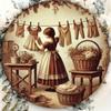 Vintage 20x20cm Rustproof Metal Tin Sign for Laundry Room, Home Bar, Cafe, Garage, Farmhouse Decor