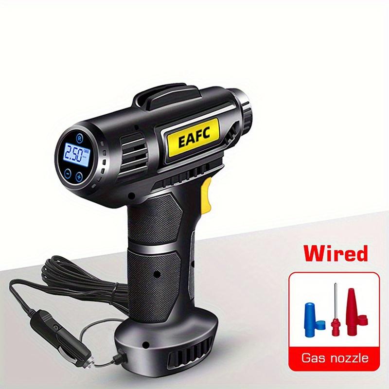 

Портативный воздушный компрессор: Аккумуляторный насос для накачки автомобильных шин 150 фунтов на квадратный дюйм с манометром и подсветкой — идеально подходит для автомобилей, мотоциклов и велосипедов! Wired