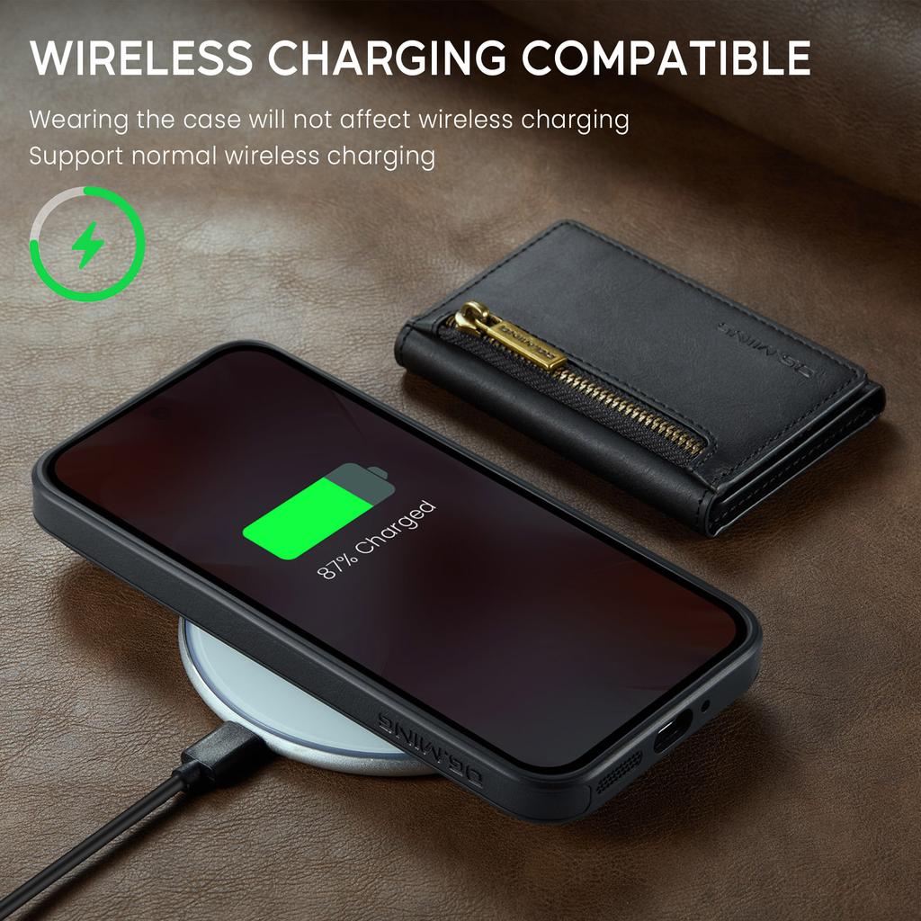 DG.MING M5 Series For Google Pixel 9 Pro/Pixel 9 Case Detachable Magnetic Leather Phone Cover with Card Slots