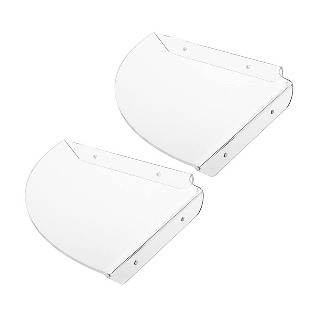 Bathroom Corner Shelf Clear Shower Rack Corner Punching Shower Organiser Acrylic Shower Shelves Wall Mounted Bath Shelf