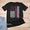 Brustkrebs-Aufklärung T-Shirt Amerikanische Flagge Used-Look