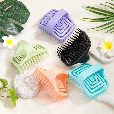 Brosse à tête creuse Brosse à shampooing Outil de soin capillaire Massage du cuir chevelu Peigne pour laver les cheveux Nettoyage en profondeur Brosse de massage du cuir chevelu en forme d'arc