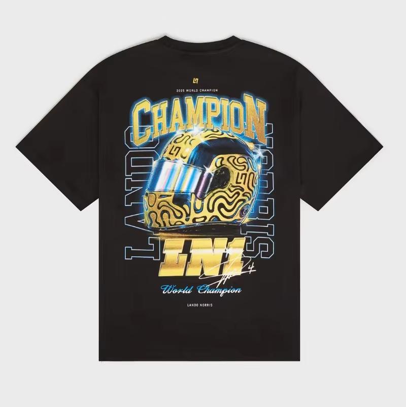 Racer LN Lando Norris Cotton Unisex Tshirt Champion Commemorative Shirt Summer unisex Oversized Casual Short Sleeve Top S