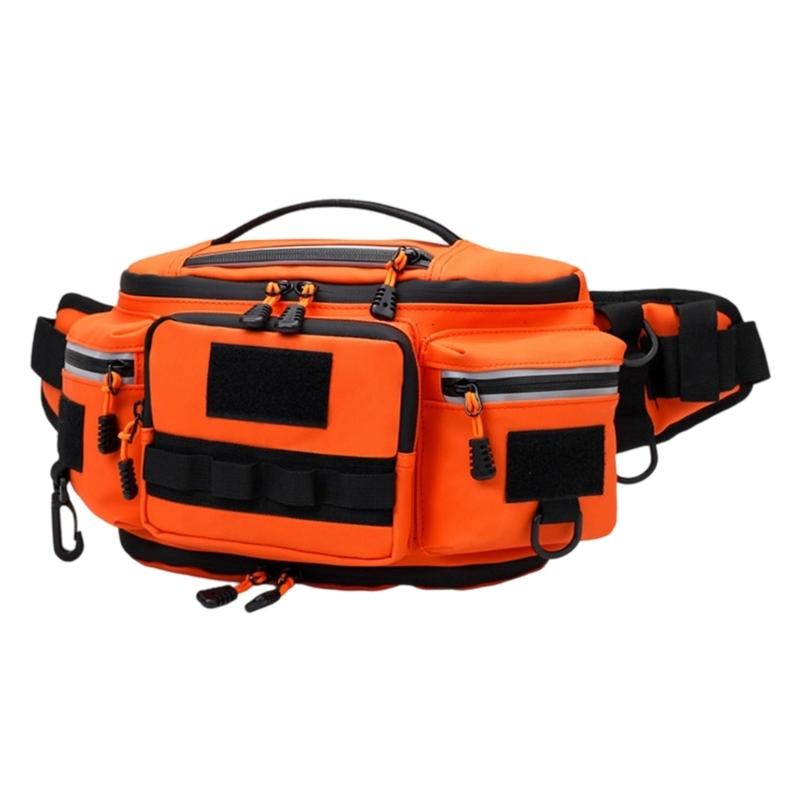 Crossbody Single Shoulder Bag Fishing Pack Water Resistant Multifunction Waist Bags Fishing Tackle Storage Bag Lure Pack