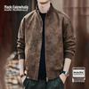 MARK FAIRWHALE Men's Casual PU Leather Jacket