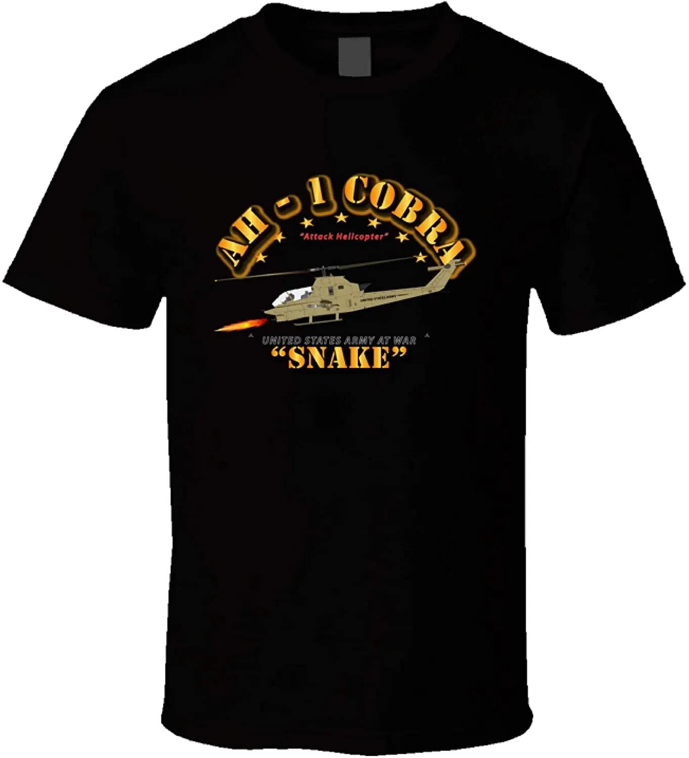 

AH1 Cobra Helicopter Gunship TShirt Summer Cotton Short Sleeve ONeck Mens T Shirt New S3XL S