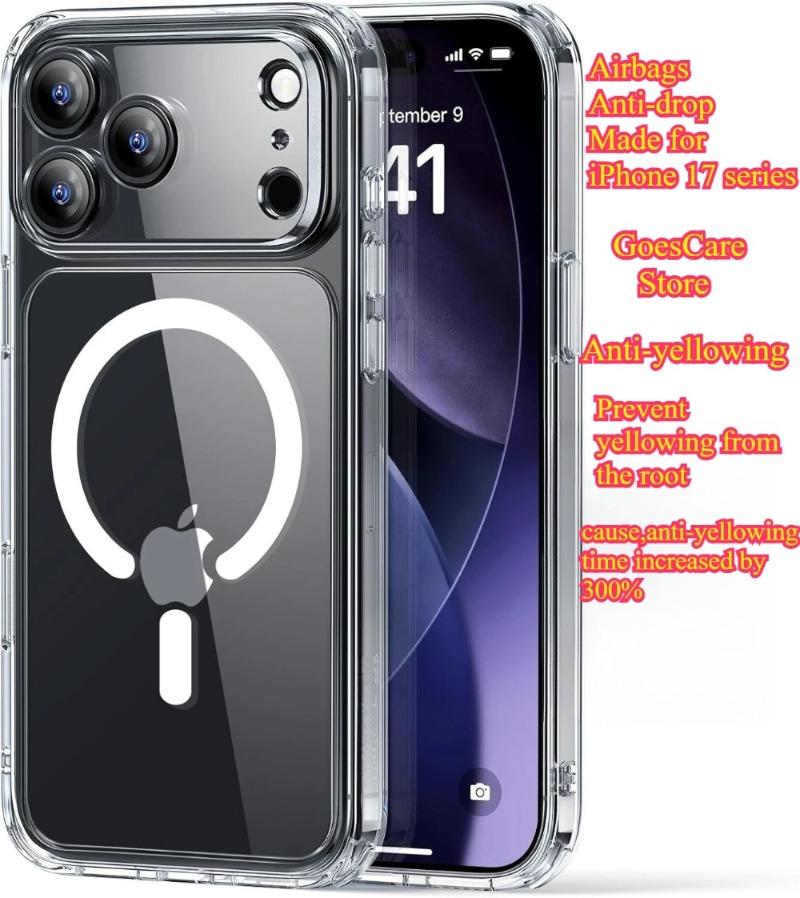 

Transparent luxury Strong Magnetic Phone Case for iPhone 17 Air 16 15 14 11 17 Pro 17 Pro Max Must-Haves Macsafe Case iPhone 12