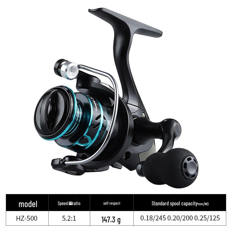 

Безынерционная катушка с металлическим корпусом для морской рыбалки, дальних забросов, ловли на приманку и многого другого HZ-4000 standard spool capacity EVA ball grip