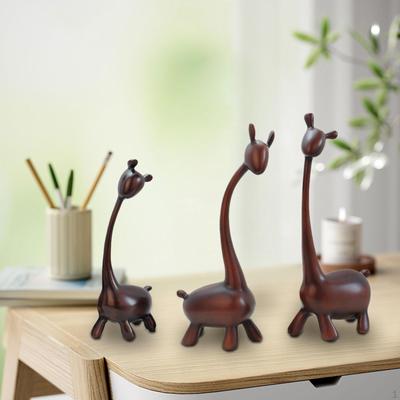 3x Deer Sculpture Resin Statue Mother Day Gifts from Daughter Animal Figurine Mother's Ornament