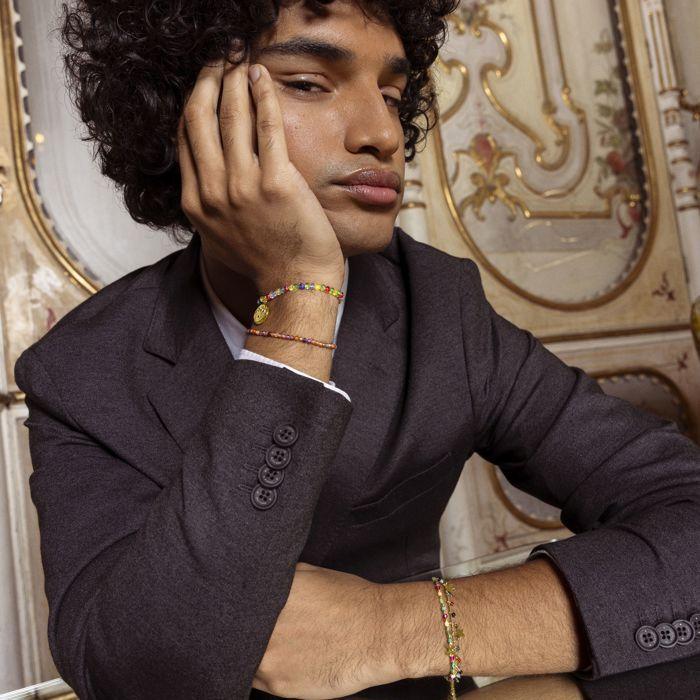 Bracelet - Luxenter - Papillon - Argent 925 - Or Jaune 18K - Cristal Vert