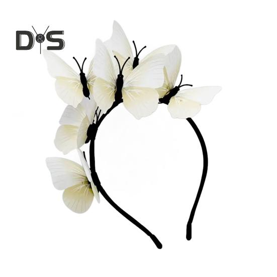 Damskie opaski na głowę kolorowe motyle dekoracje ślubne opaski na włosy imprezy cosplay halloween akcesoria do włosów