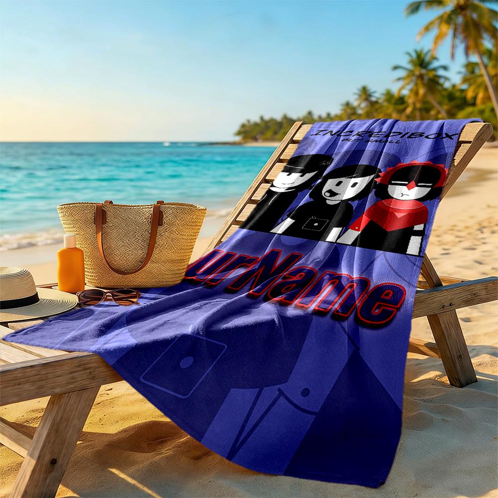 Incredibox Customize Your Name Beach Towel Super Soft Microfiber Quickdry Fabric