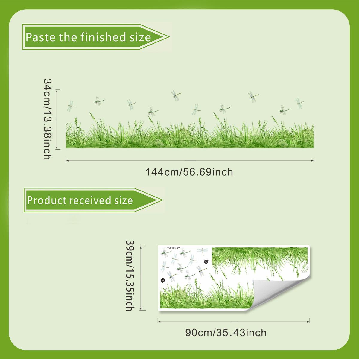 

Свежая трава Наклейки на стену с изображением стрекозы, Наклейки для украшения стен в помещении, Наклейки для украшения и благоустройства дома 40*90cm