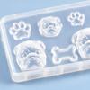 Assorted-Cavity Dog Casting Mould with Pet-Themed Motifs and Flexible Construction for Candle and Resin Craft Projects