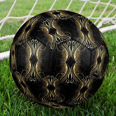 Golden Abstract Size 5 Soccer Ball Machinestitched Indooroutdoor Universal Football Ideal For Soccer Enthusiasts Luxury Gift For Birthday Christmas