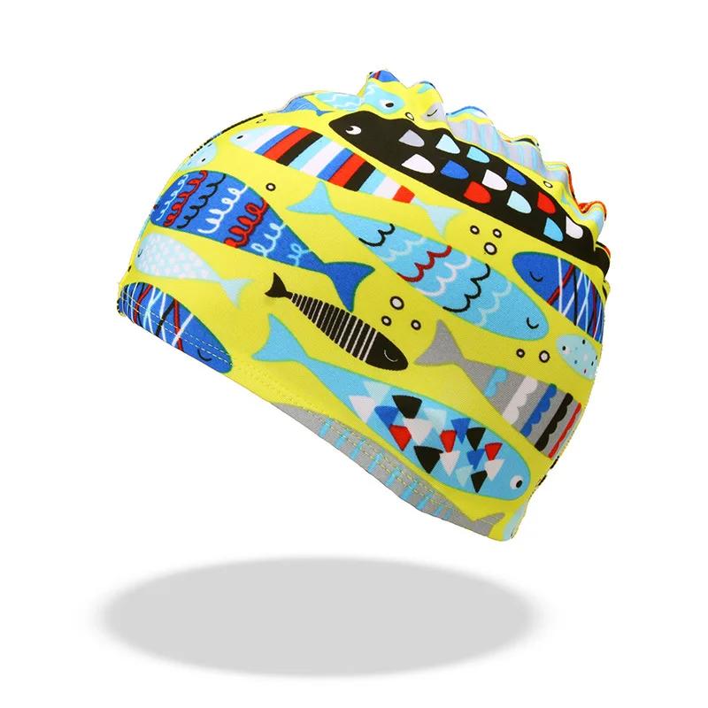 Children Cartoon Swimming Caps Animal Dinosaur Print Boys Girls Swimming Hat Pool Equipment Kids Swimming Accessories