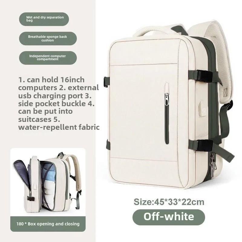 2024 New Travel Backpack Men'S Double-Shoulder Bag Expandable Business Trip Tourism Large Capacity Computer Book Bag Women'S