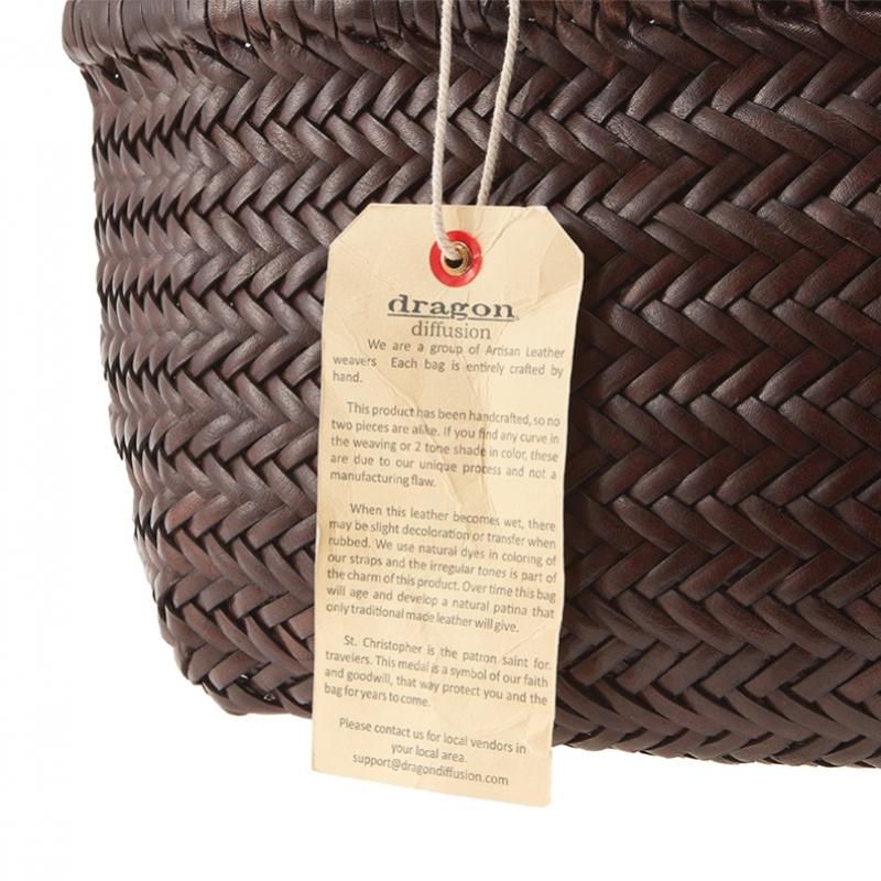Dragon Diffusion Bamboo Triple Jump Small Tote Bag 8811 Dark Brown
