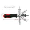Multi-function Ratchet Screwdriver Set with 0-180° Angle Adjustment,Left & Right Turn Reversible | 1/4 Inch Hex Drive Interface