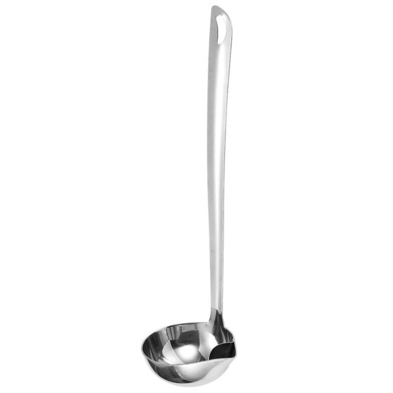 Long Handle Oil Soup Separate Spoon Home Strainer Cooking Colander Kitchen Scoop Stainless Steel Ladles Dinner Tableware