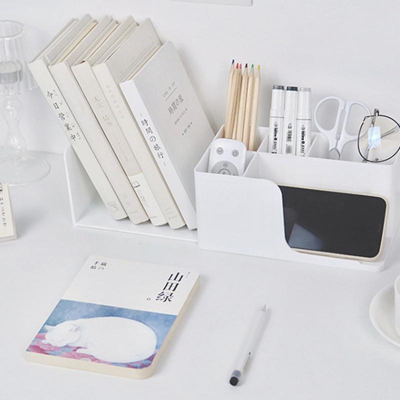 Multi-functional Storage Box Retractable Desktop Stationery Book Pen Holder Stand Cosmetics Makeup Tools Organizer
