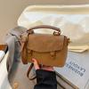 Retro Suede Women's Small Square Bags Autumn Winter Casual Buckle Crossbody Bags Solid Color Shopping Female Handbags