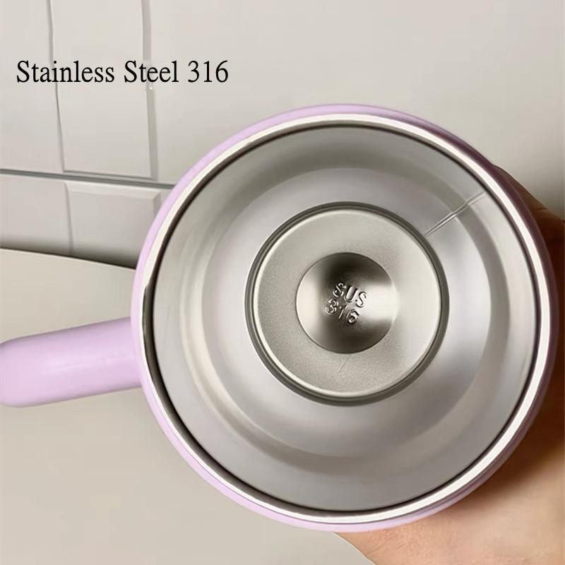 860ml Double Stainless Steel Vacuum Flask With Straw Large Capacity Leak-Proof Coffee Tea Cold Drink Bottle Car Thermal Mug