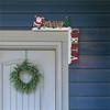 Charm Christmas Door Frame Decor Wood Christmas Door Decoration for Home Doors Windows Wall Hanging Signs Ornaments