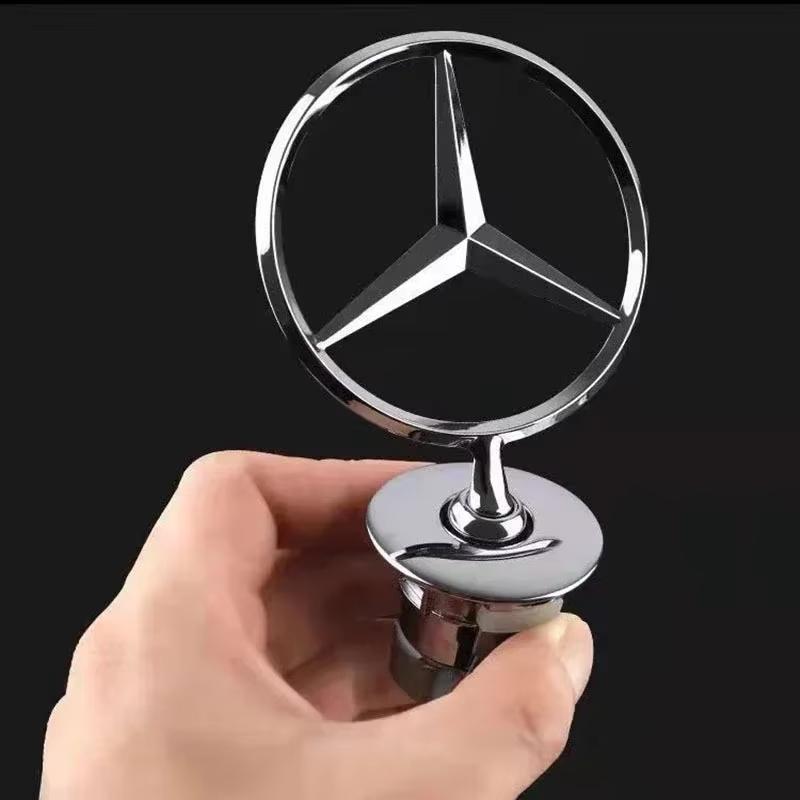 OFK3 For Mercedes Benz C/E/S Class W204 W212 W220 W210 W221 Car Front Ornaments Bonnet Logo Accessories