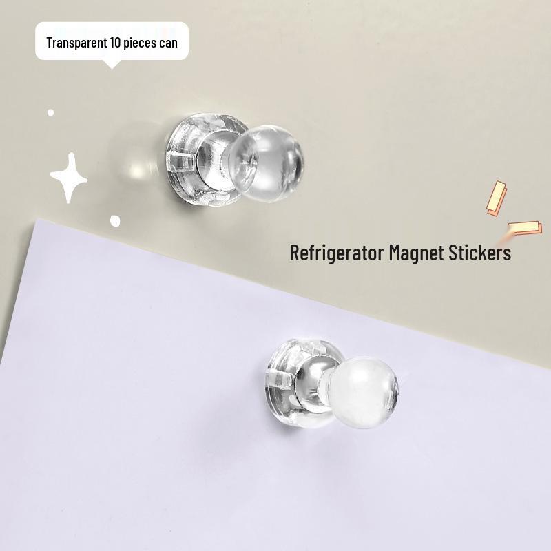Minimalist Transparent Magnetic Pushpin – Decorative Photo Magnet & Message Sticker