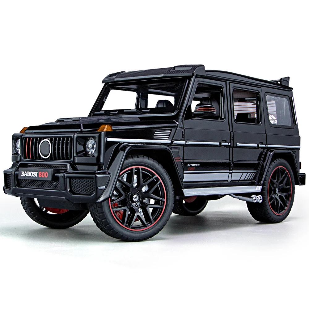 

New 1:18 Benz G800 Alloy Car Model Simulation Sound And Light Pull Back Toy Car Off-Road Suv Toy Boy Collection Decoration Gift чорний