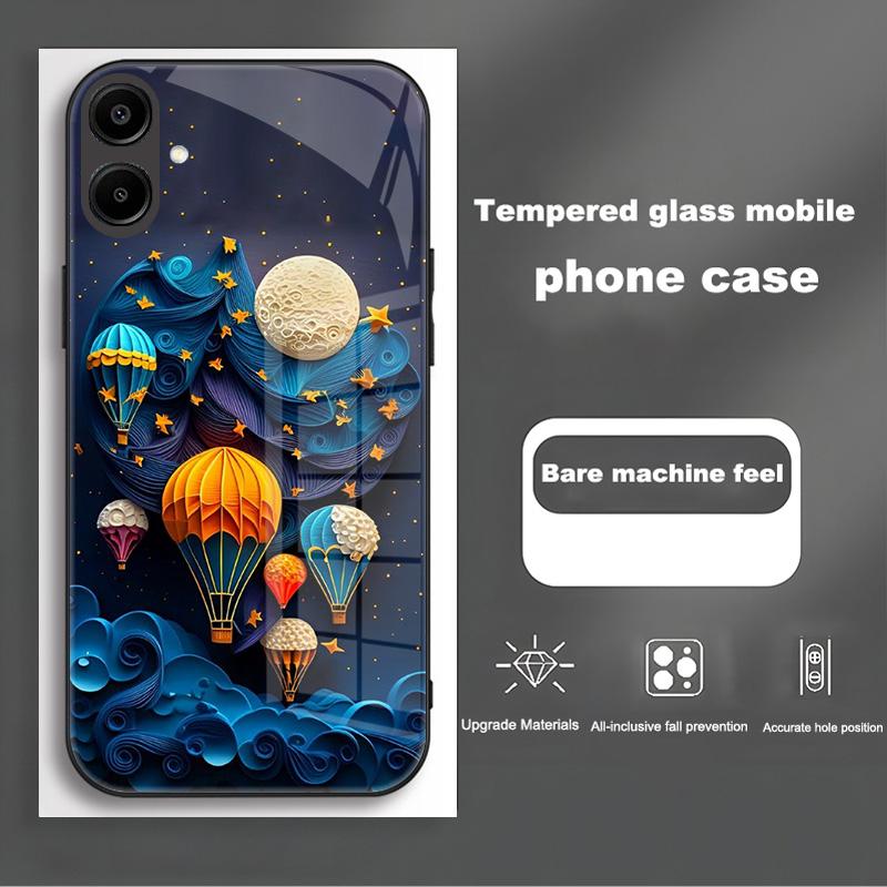 Shockproof Tempered Glass Case For Samsung Galaxy A56 A36 A26 A16 A06 5G Phone Back Cover Luxury Shell Coque Full Lens Protector