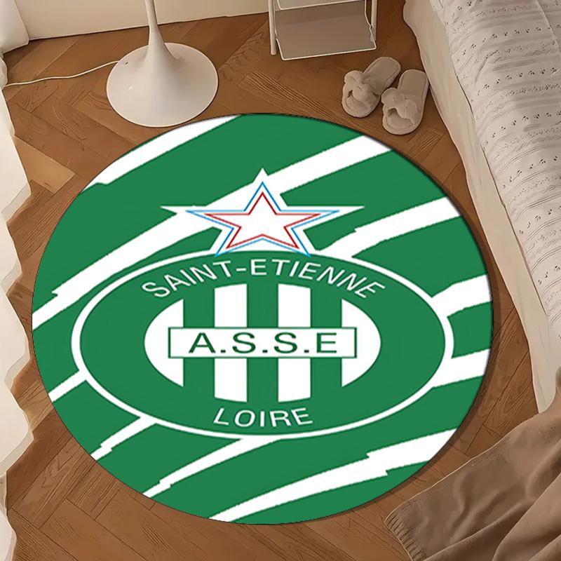 Asse Saint-etienne Crest Round mat Home Decor, Chair rug For livingroom,Bedroom, doormat home decor Birthday Gift Christmas Gifts