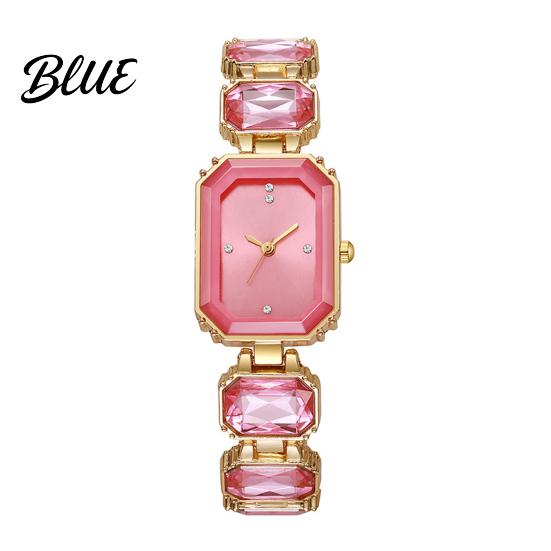 Sophisticated Bracelet Watch Ladies Quartz Sparkling Rhinestone Rectangular Dial Fashionable