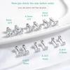 Smyoue Each 0.2-2CT Certified Moissanite Stud Earrings for Women 4 Claw Sparkling Wedding Party Jewelry Silver S925