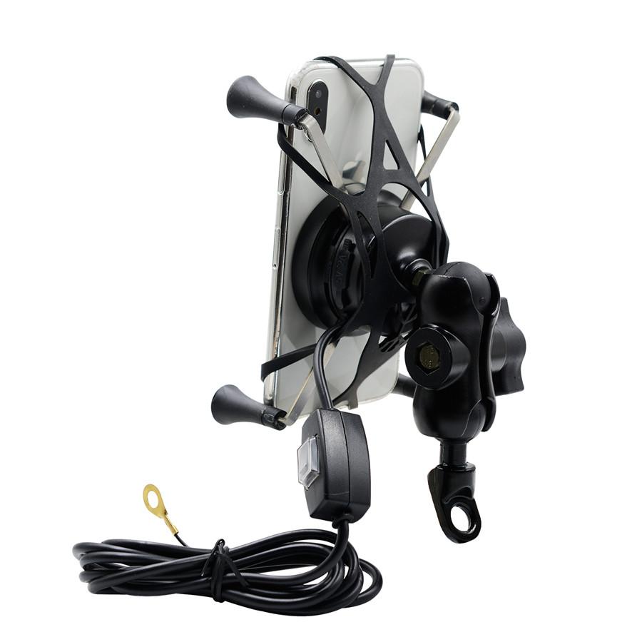 Motorcycle Wired + Wireless Phone Holder