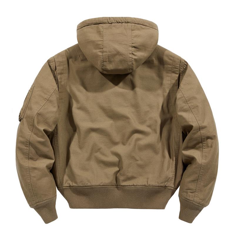 Мужская повседневная ветровка с капюшоном: Модная куртка-пилот на весну и осень