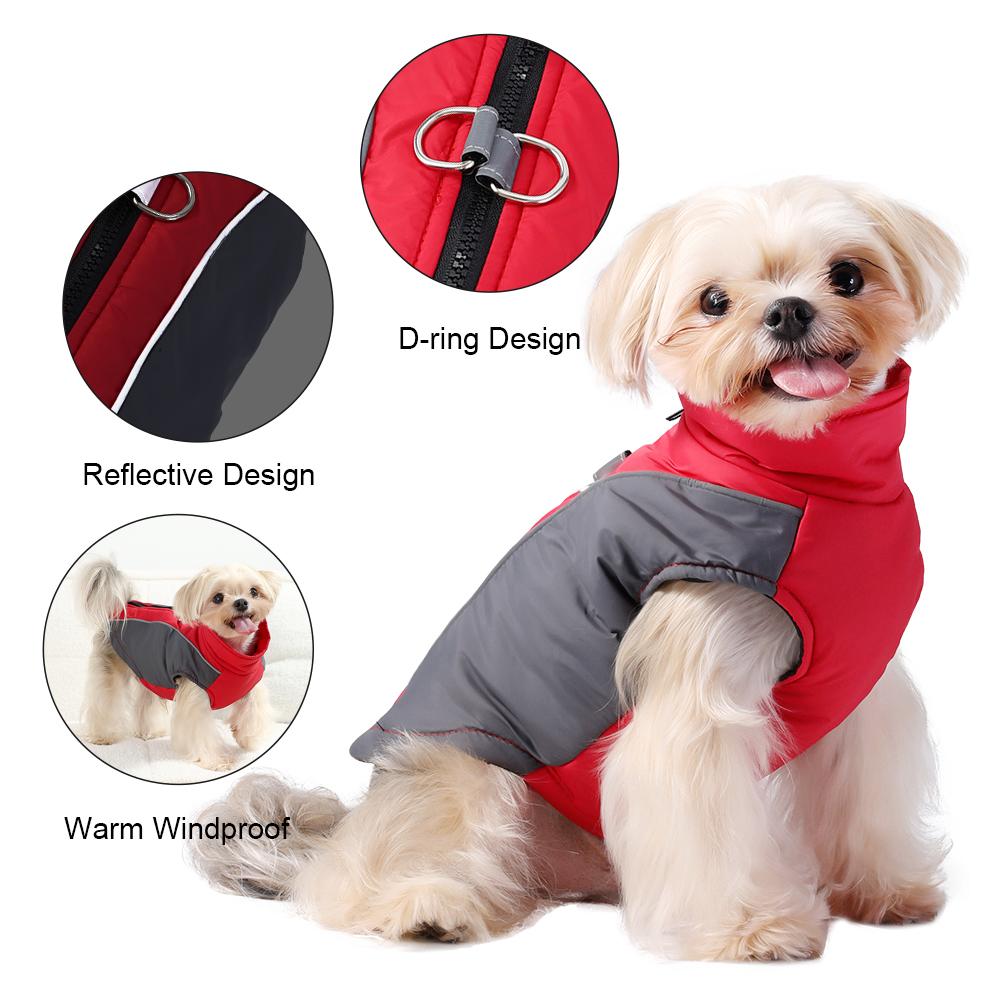 Warm Winter Pet Clothes For Small Medium Dogs Cat Reflective Windproof Dog Jacket Vest French Bulldog Yorkie Pug Coat Costume