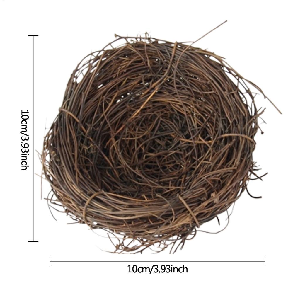 

Birds Nest Handmade Woven Parrot Nest Small Animal Bed House For Garden Flat Base Bird Cage Accessories For Parakeet