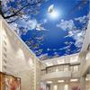 Ceiling Wall Mural Blue Sky White Clouds 3d Wall Mural Suitable For Bedroom Lobby Ceiling Wallpaper Home Decor
