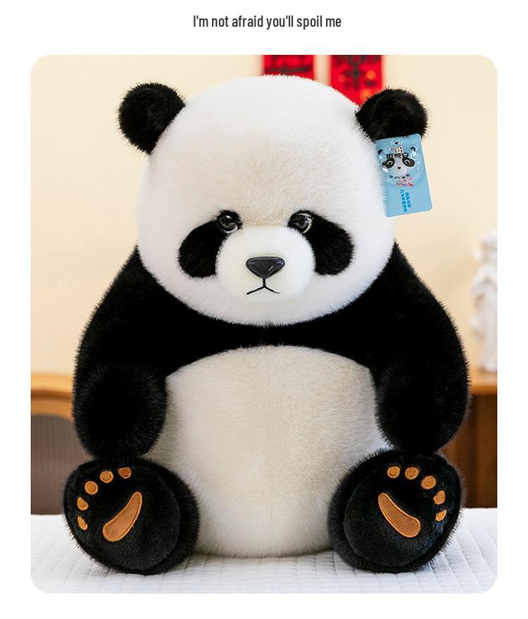 Plyšová hračka ľadový medveď panda - handrová bábika pre deti, Darček z boutique zoologickej záhrady