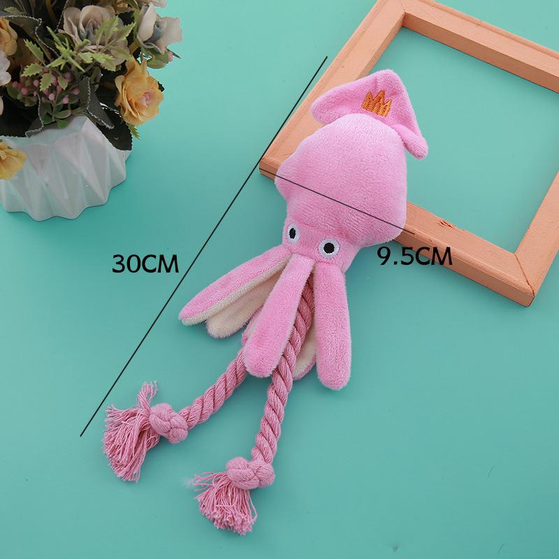 

Biteresistant Octopus Plush Rope Toy designed for Pets Fun Interactive Chew Plaything Indooroutdoor Use Cat And Dog Toys