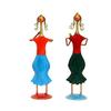 Musical Lady Dolls Set Handmade Decorative Gift Item Showpiece for Homedecor (12.25 Inch) - Set of 2 Pc