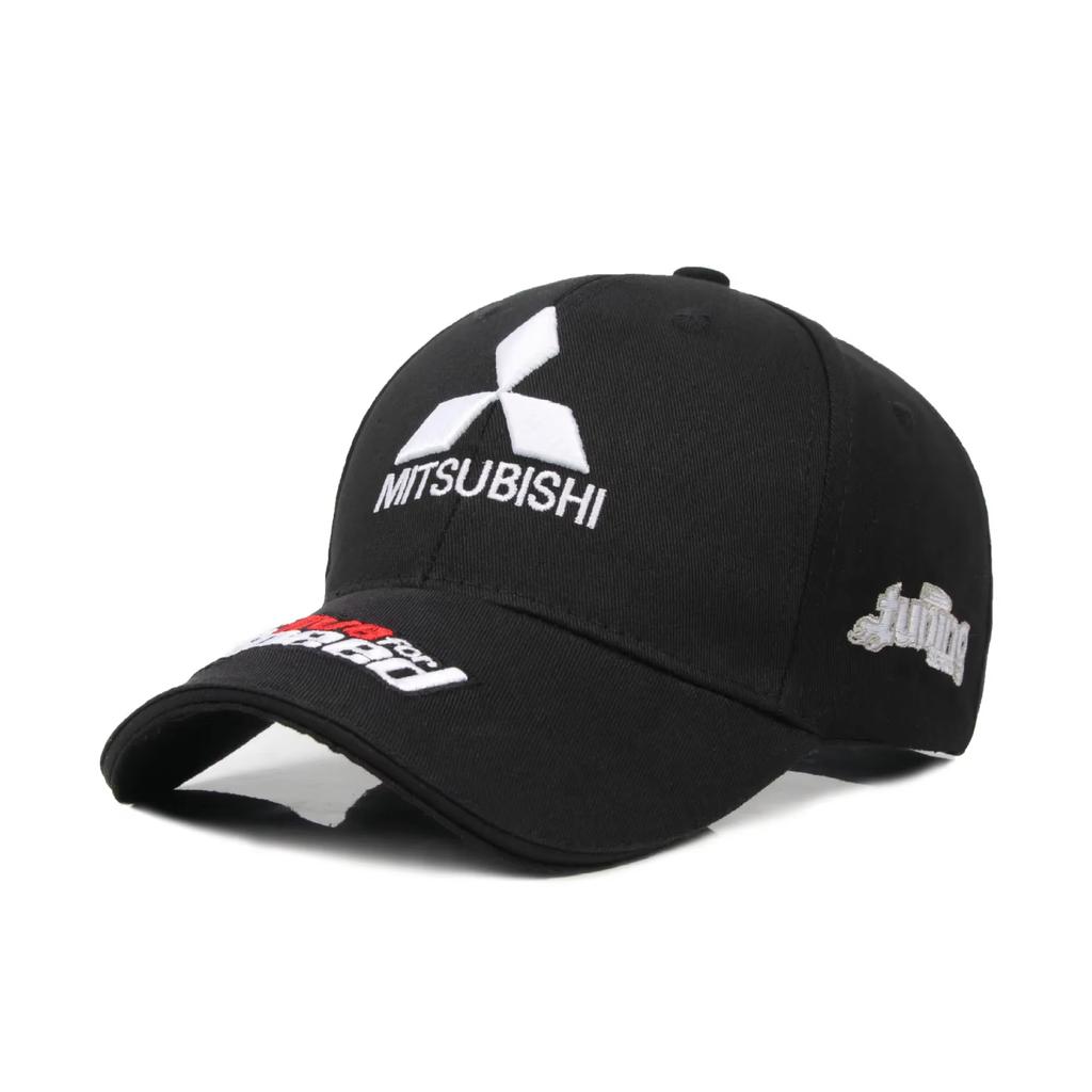 Mitsubishi Baseballkappe mit besticktem Logo, für Outdoor-Wanderungen, Sport und Freizeit, verstellbare Größe, neue Serie für Paare