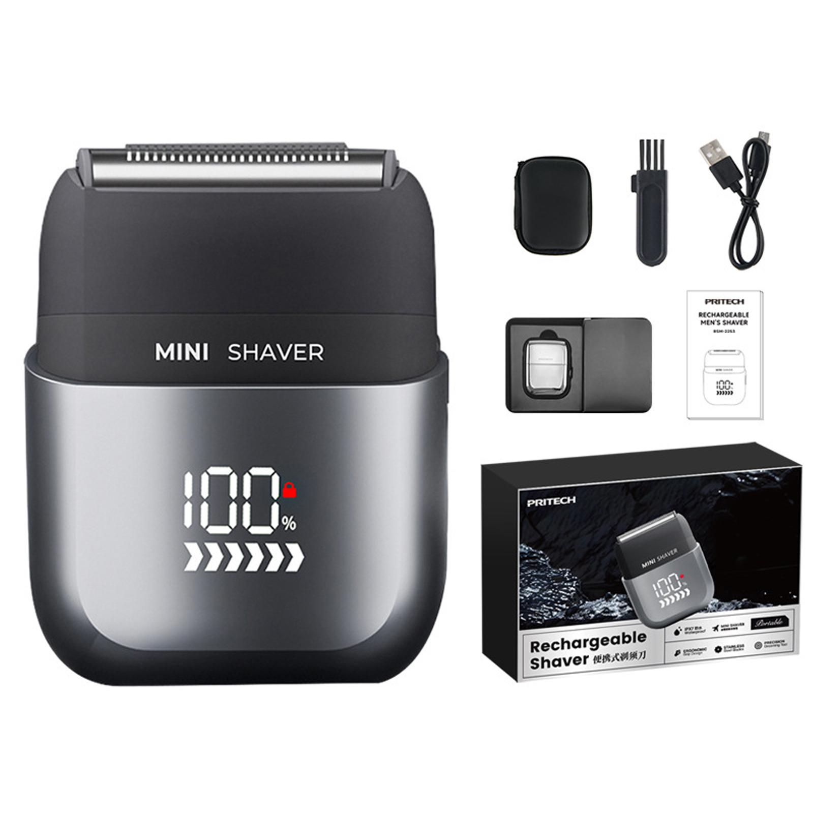 Electric   for Men Compact Travel   with LED Display Re able Cordless Facial Hair Beard Trimmer