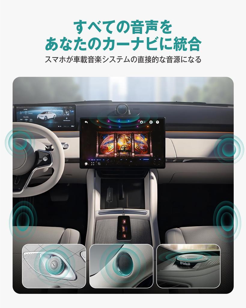 Ottocast Mirror Touch 2025 New Model Display Your Smartphone on a Large Mirror Control Your Smartphone from Your Car Navigation Wireless CarPlay Plug