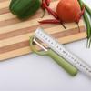Non-slip Round Handle Comfortable Grip Fruit Peeler Easy to Clean Matte Surface Multi-functional Stainless Steel Sharp Blade Vegetable Peeler for Home