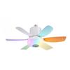 2026 New RGB Color Changing E27 Ceiling Fans with Remote Bluetooth Music 32W Led Ceiling Fan Light for Bedroom Kitchen Lighting
